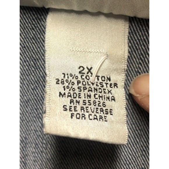 OSO Casuals Women’s Denim Jacket Size 2X Full Hidden Zip Up - Picture 3 of 15